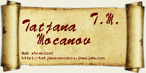 Tatjana Mocanov vizit kartica